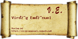 Virág Emánuel névjegykártya