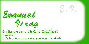 emanuel virag business card